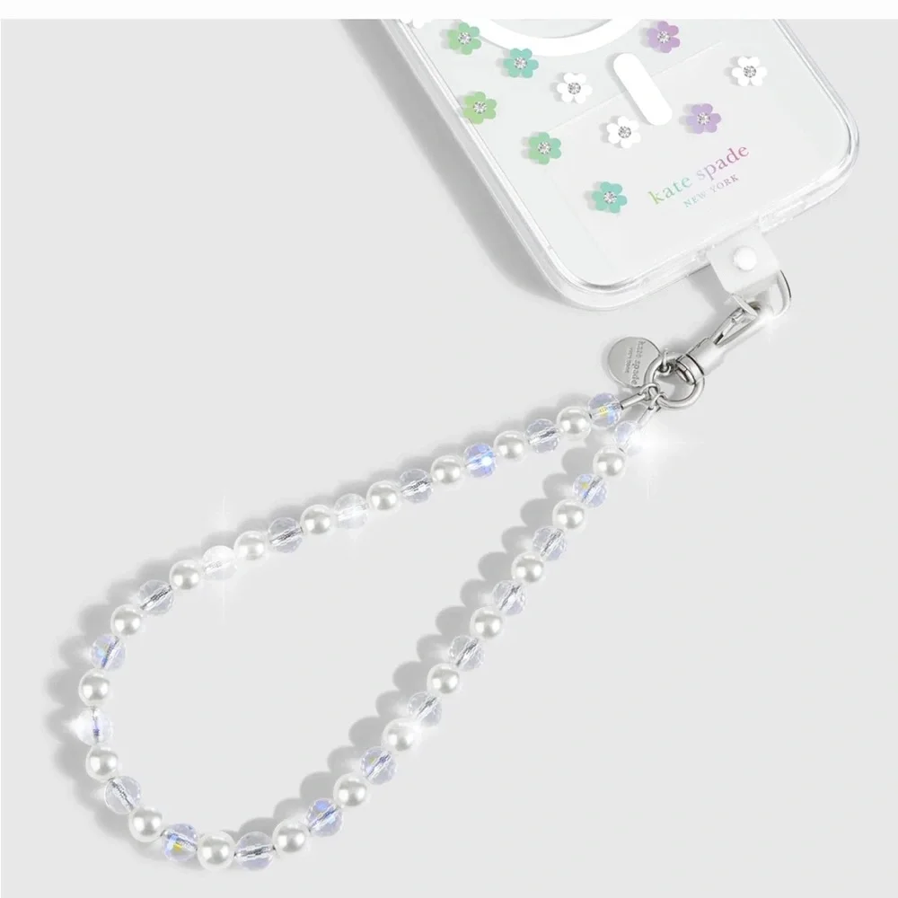 🆕 Kate Spade Crystal Beaded Phone Charm Wristlet